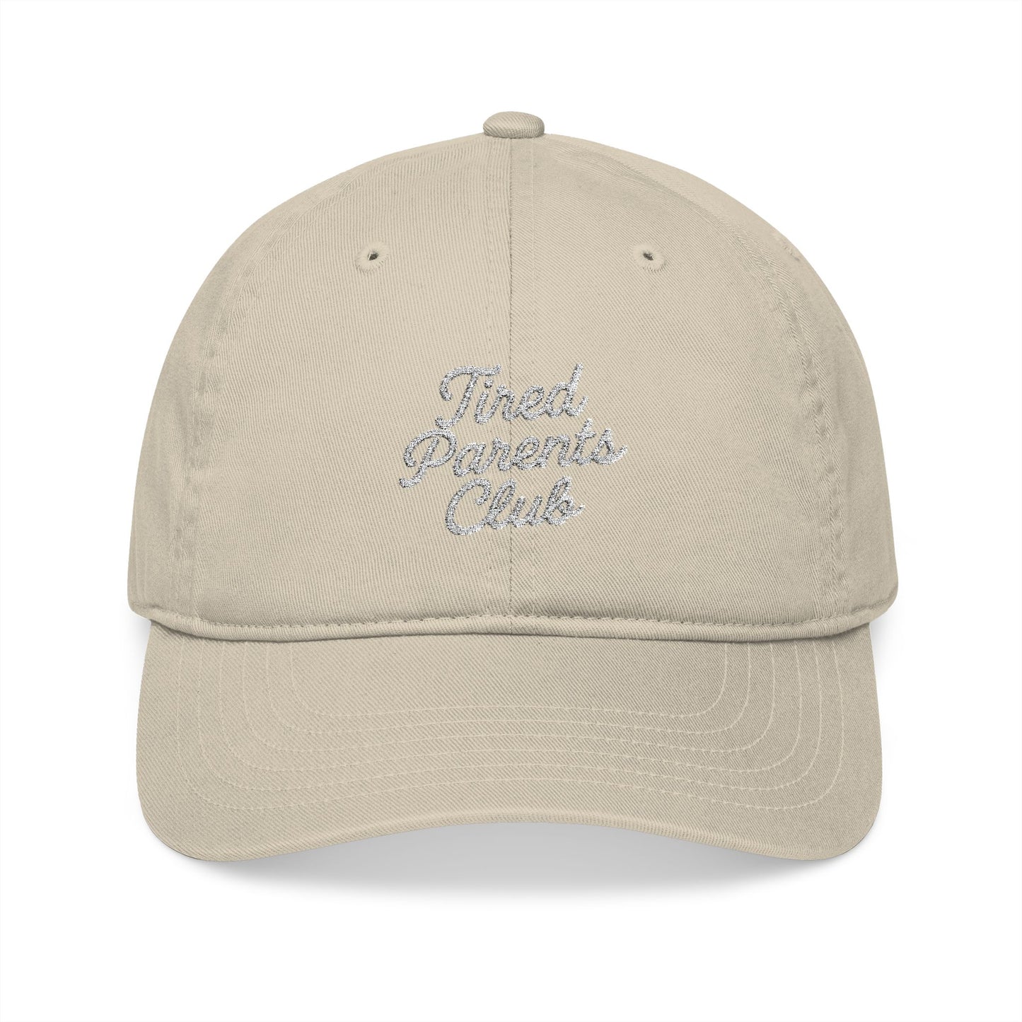 Tired Parents Club Hat – Simple Cursive, Maximum Relatability ☕🧢😴