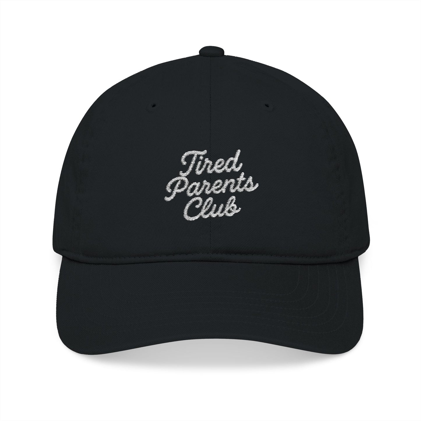 Tired Parents Club Hat – Simple Cursive, Maximum Relatability ☕🧢😴
