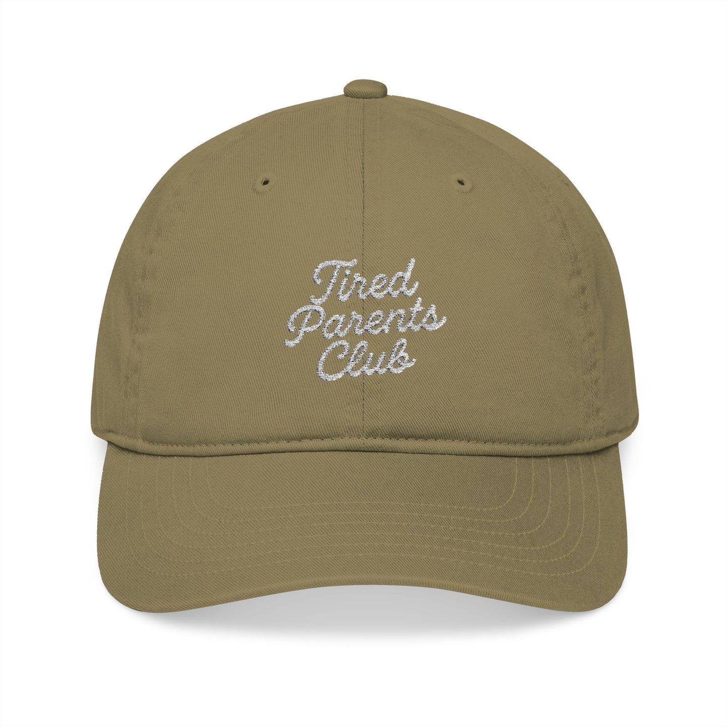 Tired Parents Club Hat – Simple Cursive, Maximum Relatability ☕🧢😴