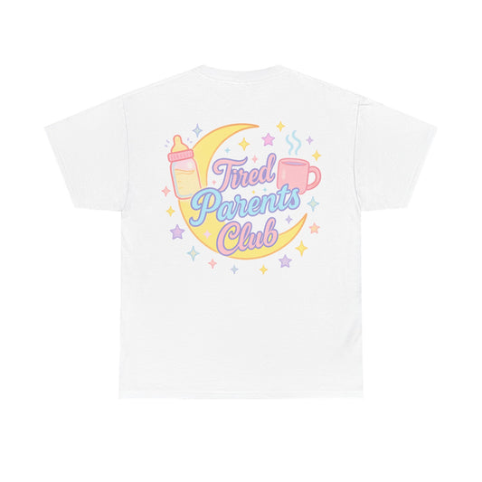 Tired Parents Club – Kawaii-Inspired Tee 🌙☕🍼